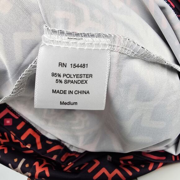 Jean Pierre Klifa Stretch Dress Size M Geometric Travel 3/4 Sleeve Daphne Shift - Picture 7 of 8